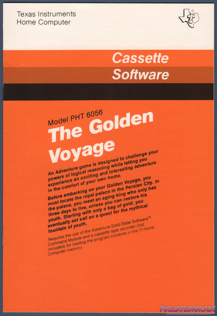 The Golden Voyage: Instruction Manual - Front Cover