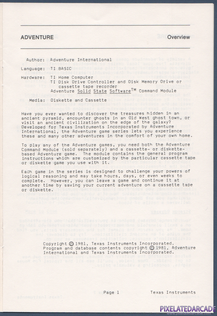 The Golden Voyage: Instruction Manual - Page 1