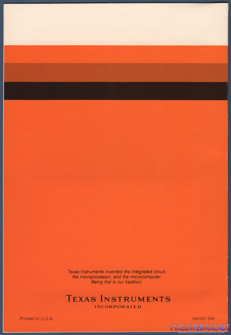The Count: Instruction Manual - Back Cover