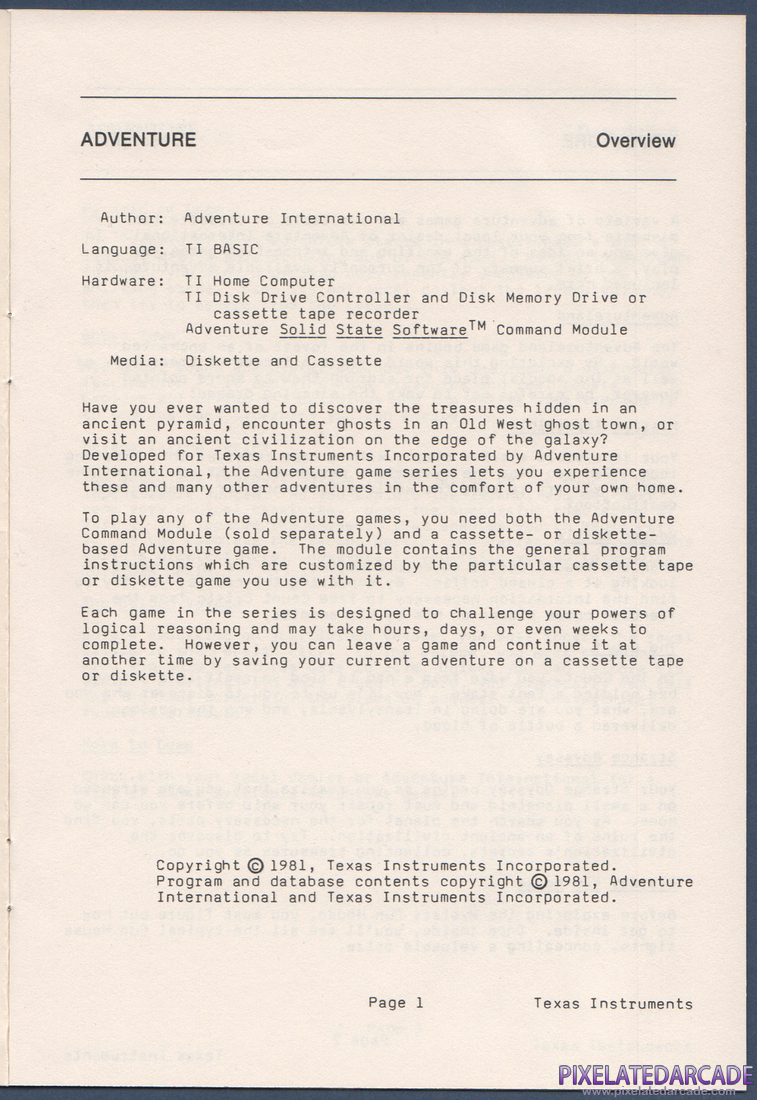 The Count: Instruction Manual - Page 1