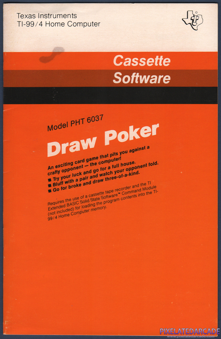 Draw Poker: Instruction Manual - Page 1