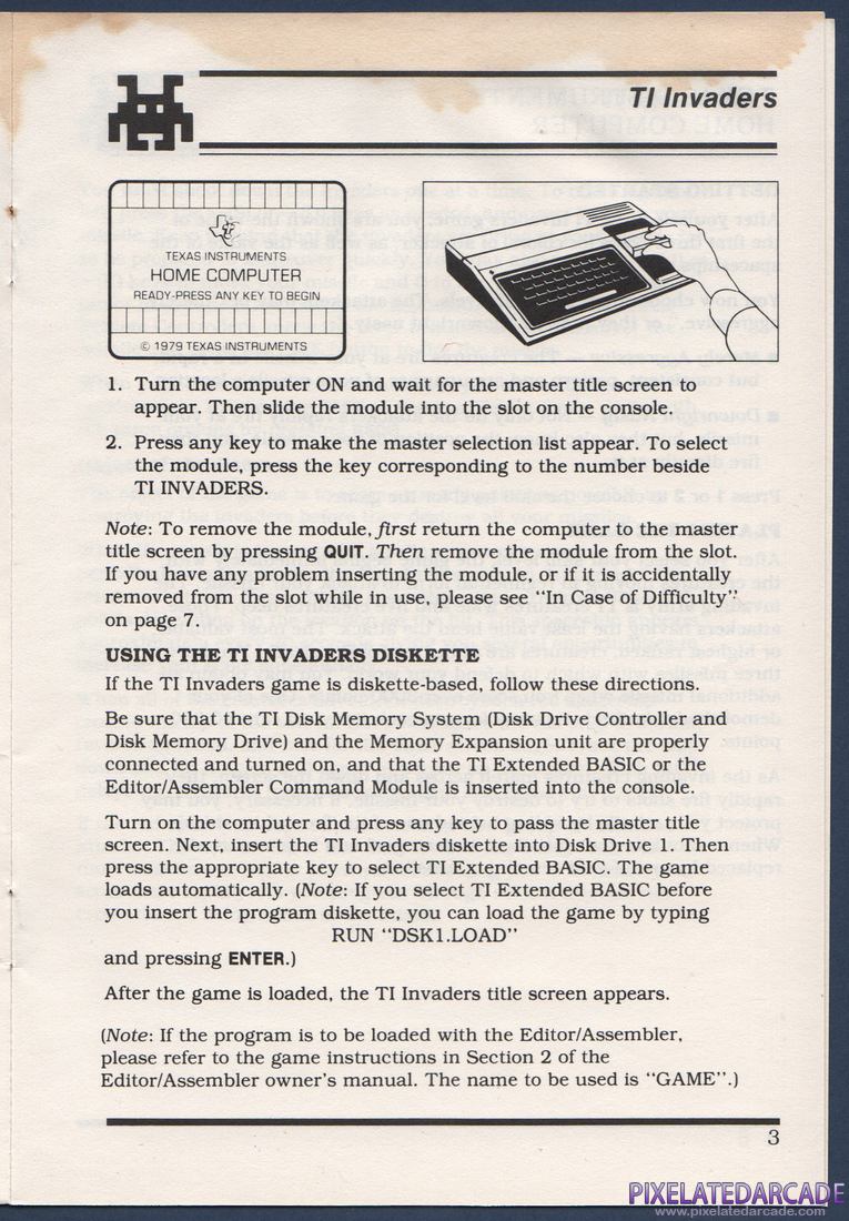 TI Invaders: Instruction Manual - Page 5
