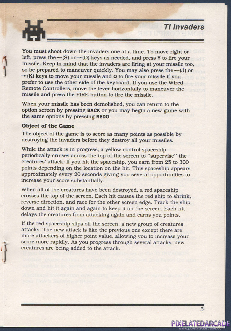 TI Invaders: Instruction Manual - Page 7