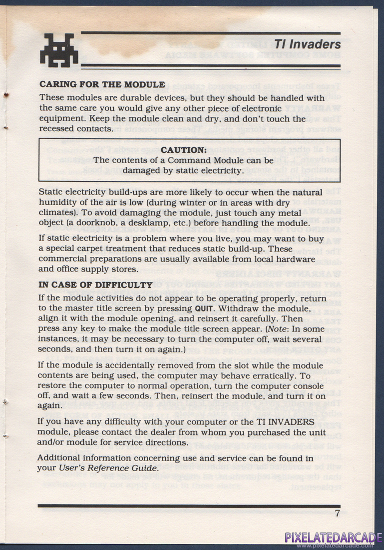 TI Invaders: Instruction Manual - Page 9