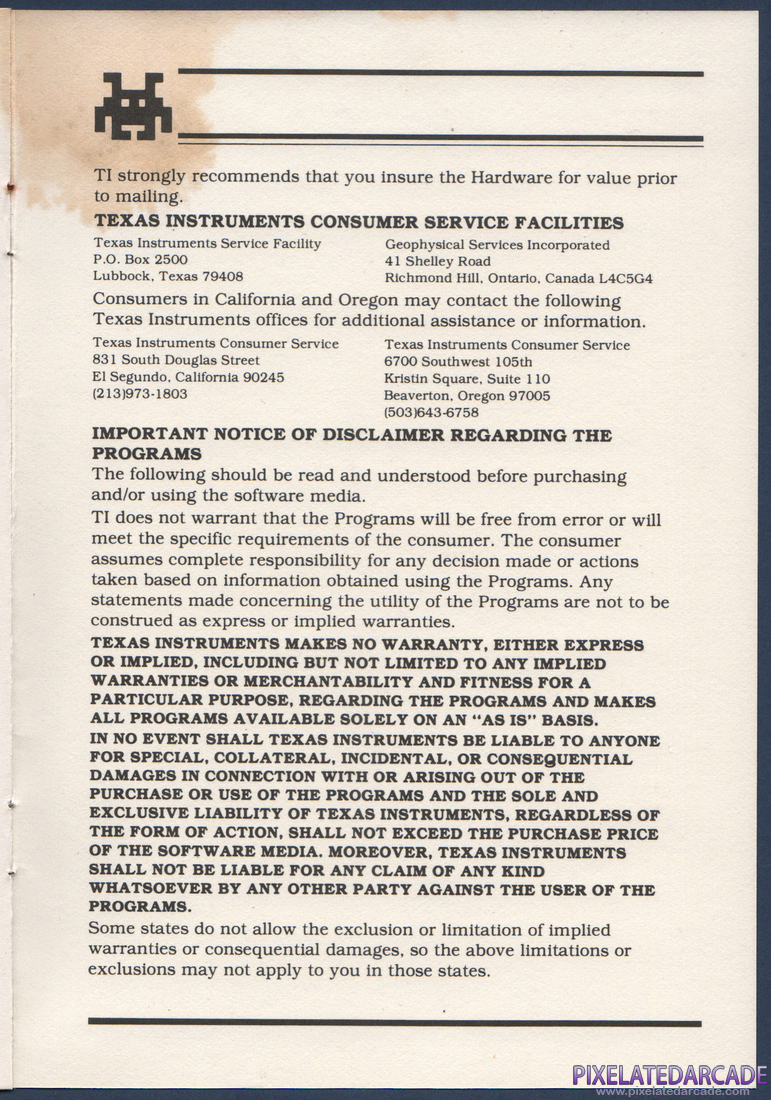 TI Invaders: Instruction Manual - Page 11