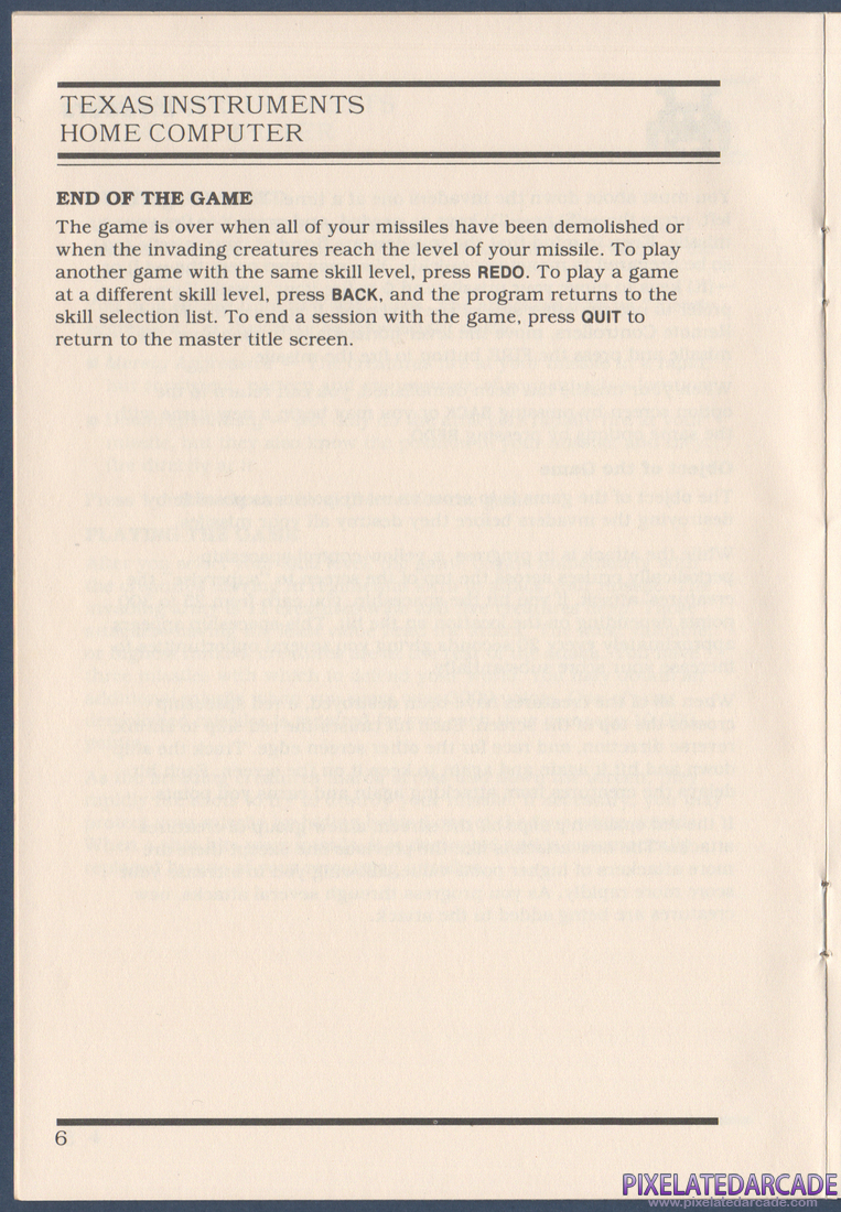 TI Invaders: Instruction Manual - Page 6