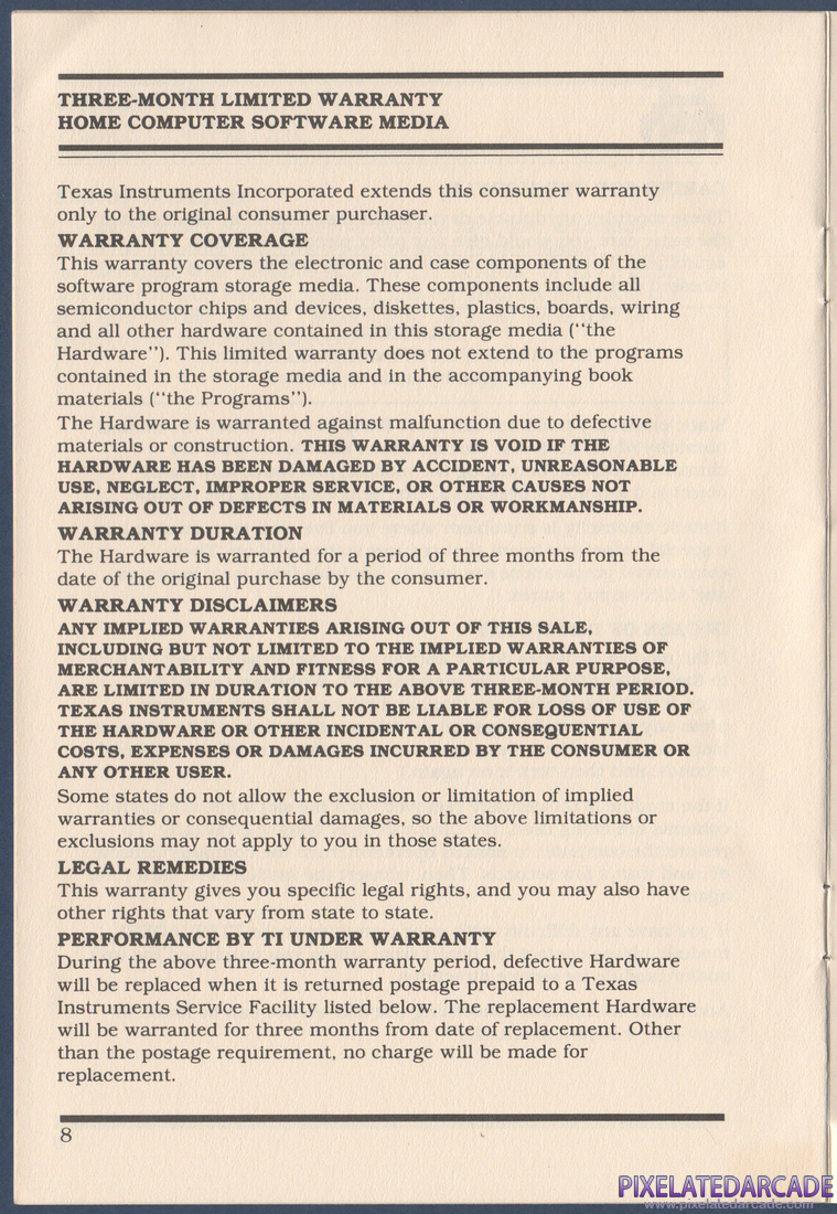 TI Invaders: Instruction Manual - Page 8