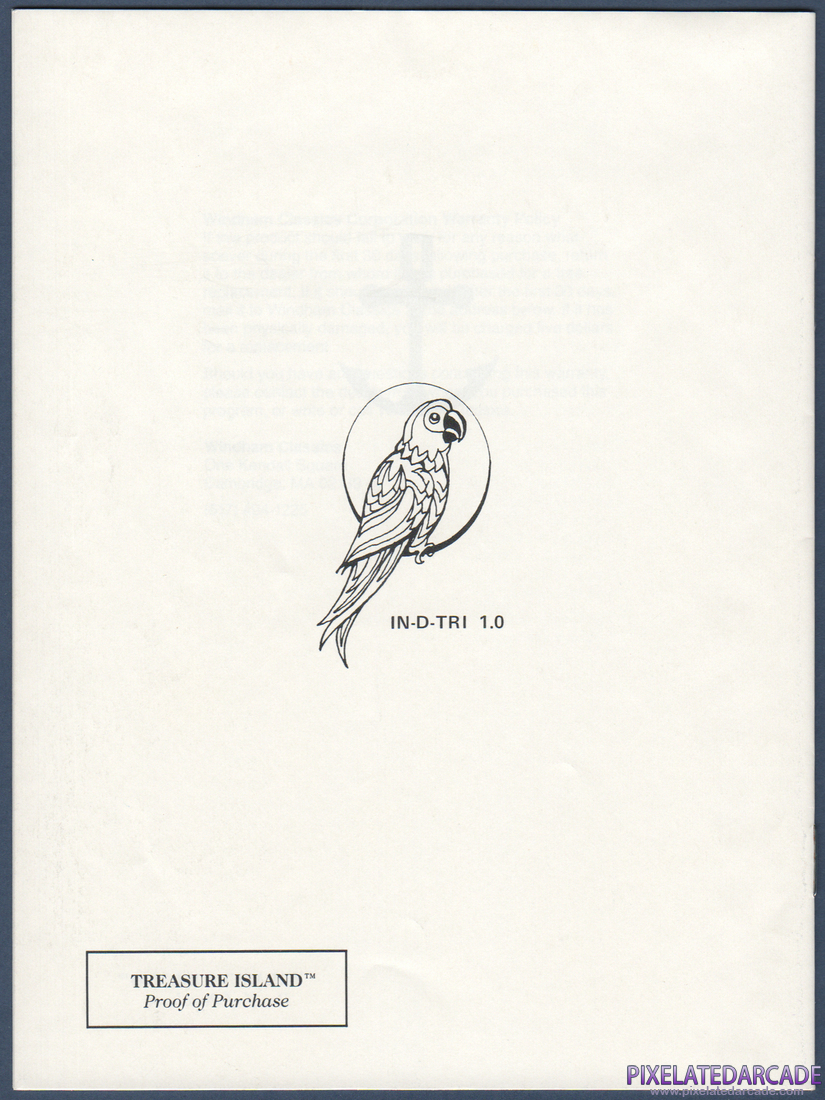 Treasure Island: Instruction Manual - Back Cover
