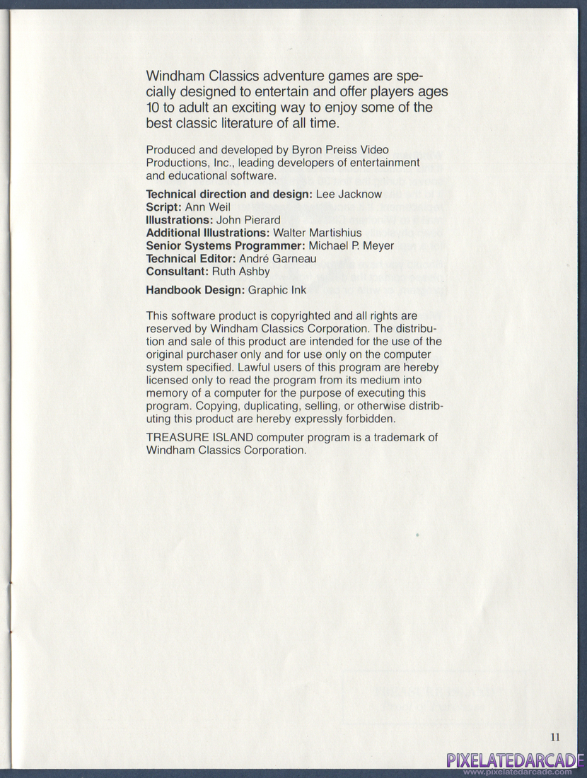 Treasure Island: Instruction Manual - Page 11