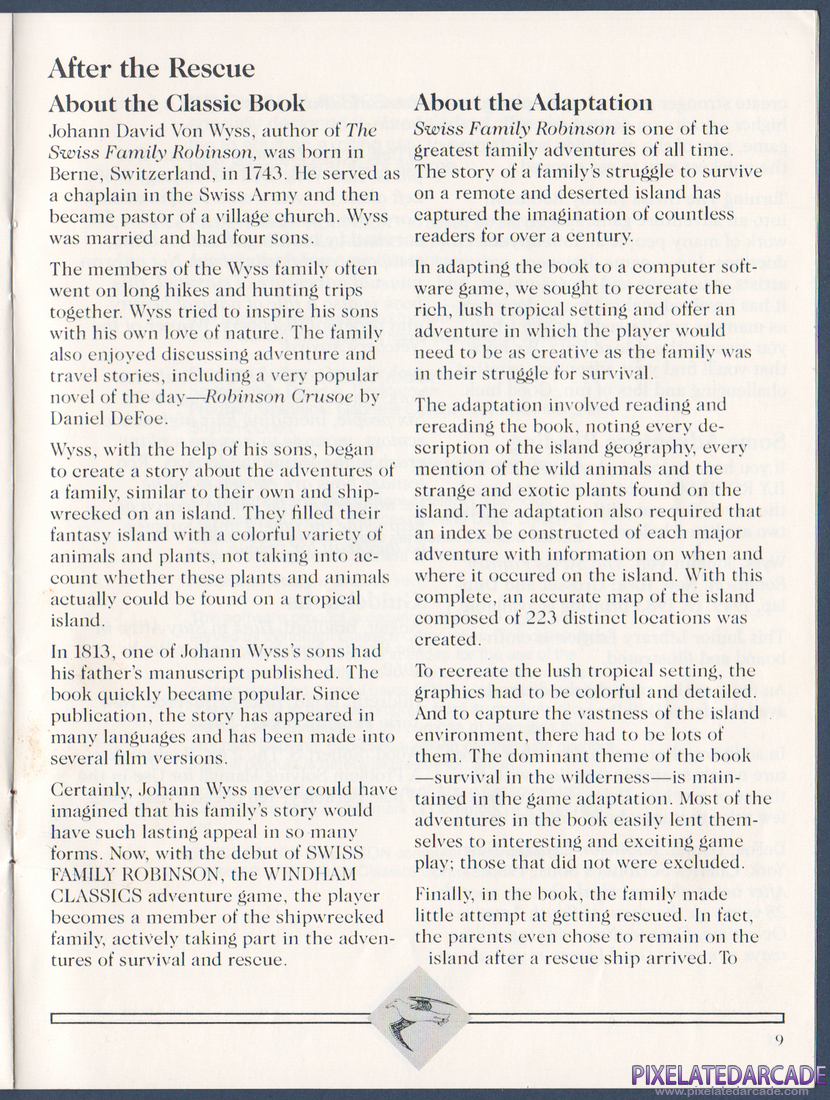 Swiss Family Robinson: Instruction Manual - Page 9