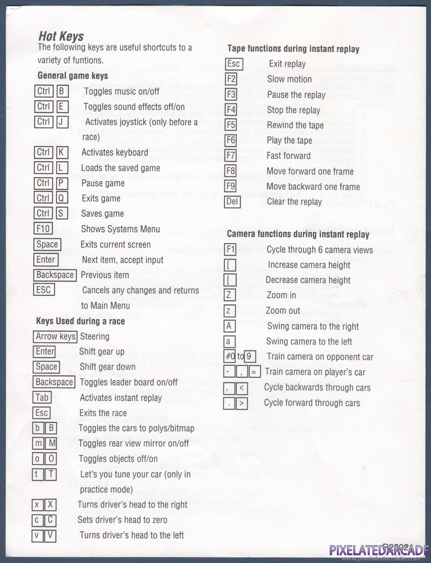 Bill Elliott's NASCAR Challenge: IBM PC Version Addendum - Page 4
