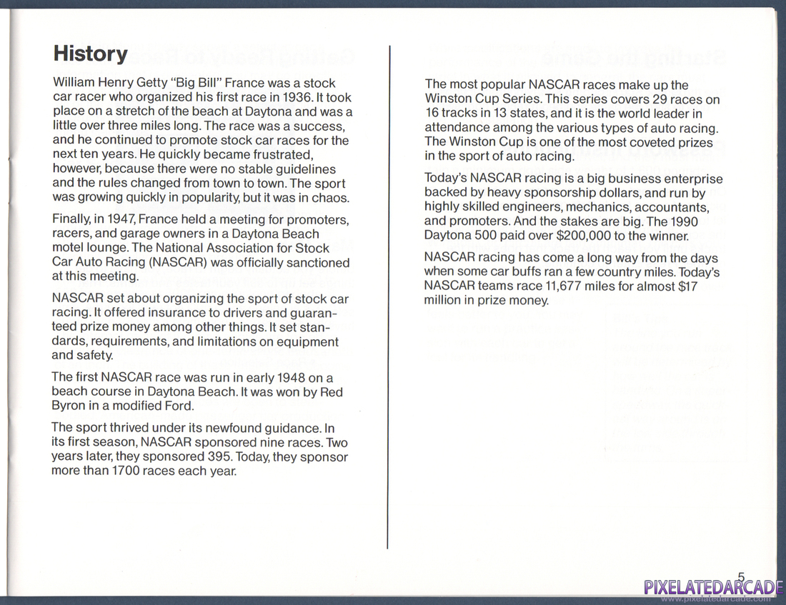 Bill Elliott's NASCAR Challenge: Instruction Manual - Page 5