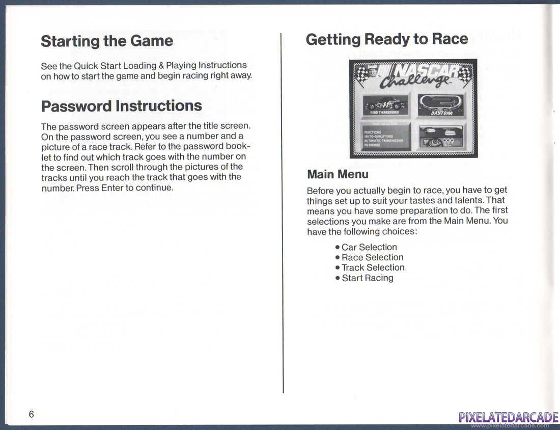 Bill Elliott's NASCAR Challenge: Instruction Manual - Page 6