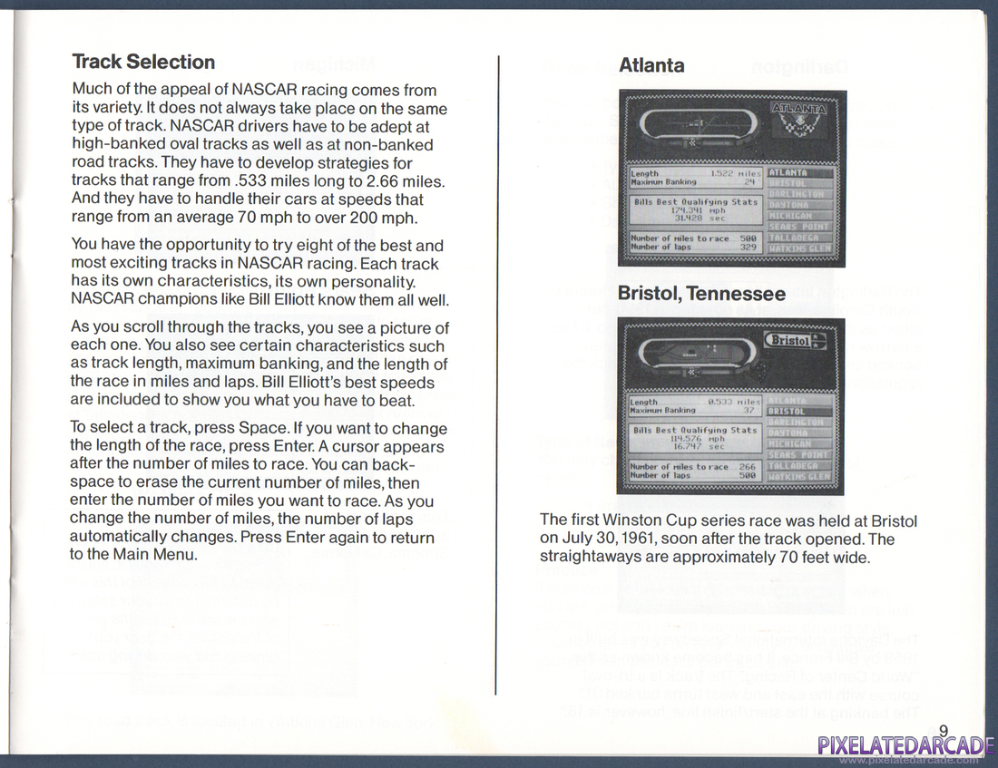 Bill Elliott's NASCAR Challenge: Instruction Manual - Page 9