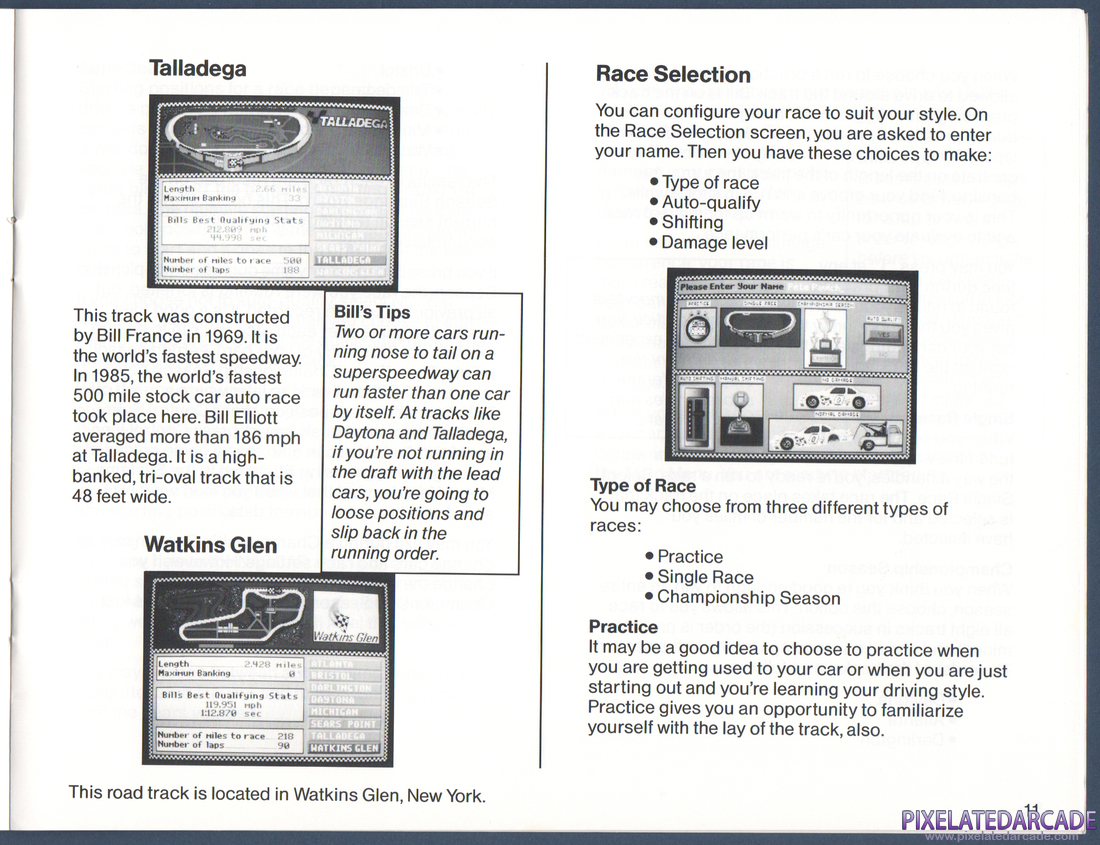 Bill Elliott's NASCAR Challenge: Instruction Manual - Page 11