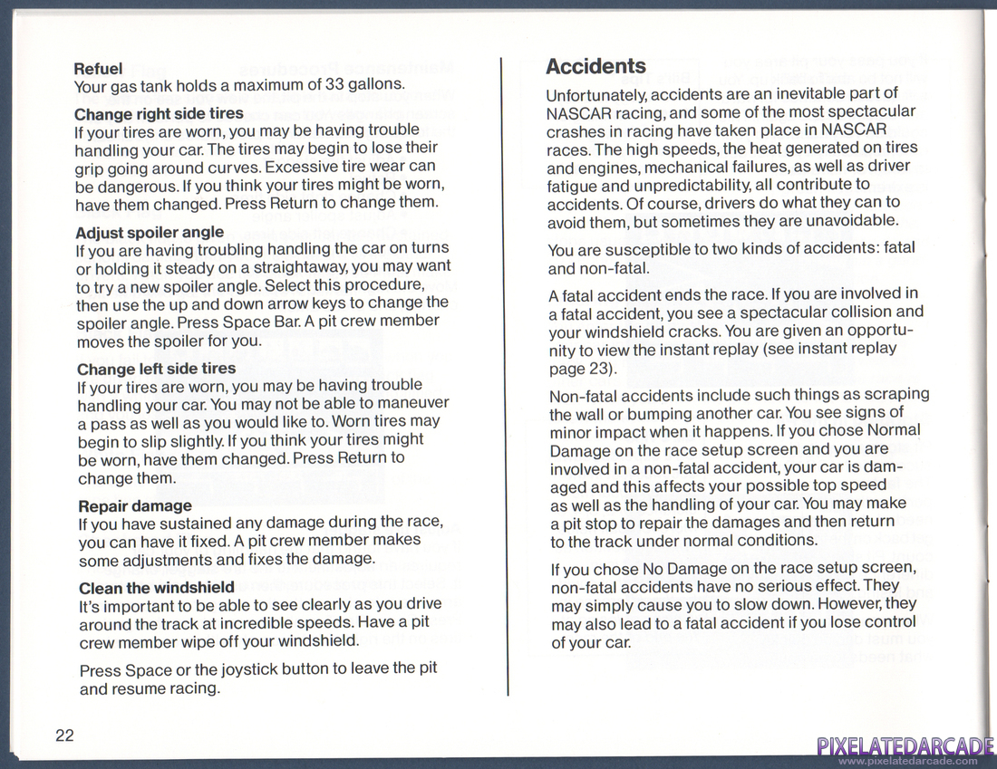 Bill Elliott's NASCAR Challenge: Instruction Manual - Page 22