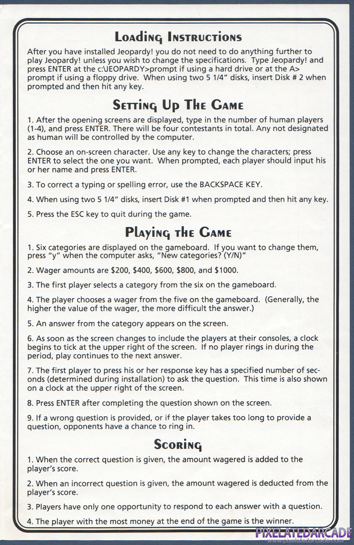 Super Jeopardy!: Instruction Manual - Page 3