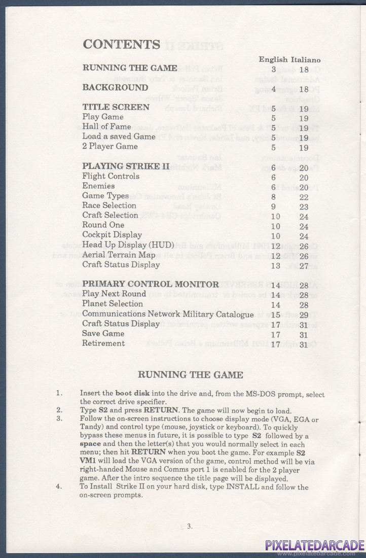 Strike II: Instruction Manual - Page 3