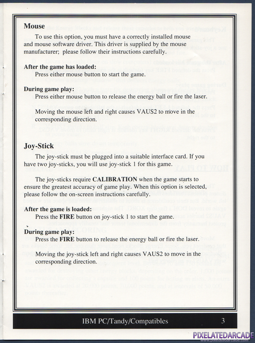 Arkanoid 2: Revenge of DOH: Gameplay Instructions & Construction Set - Page 3