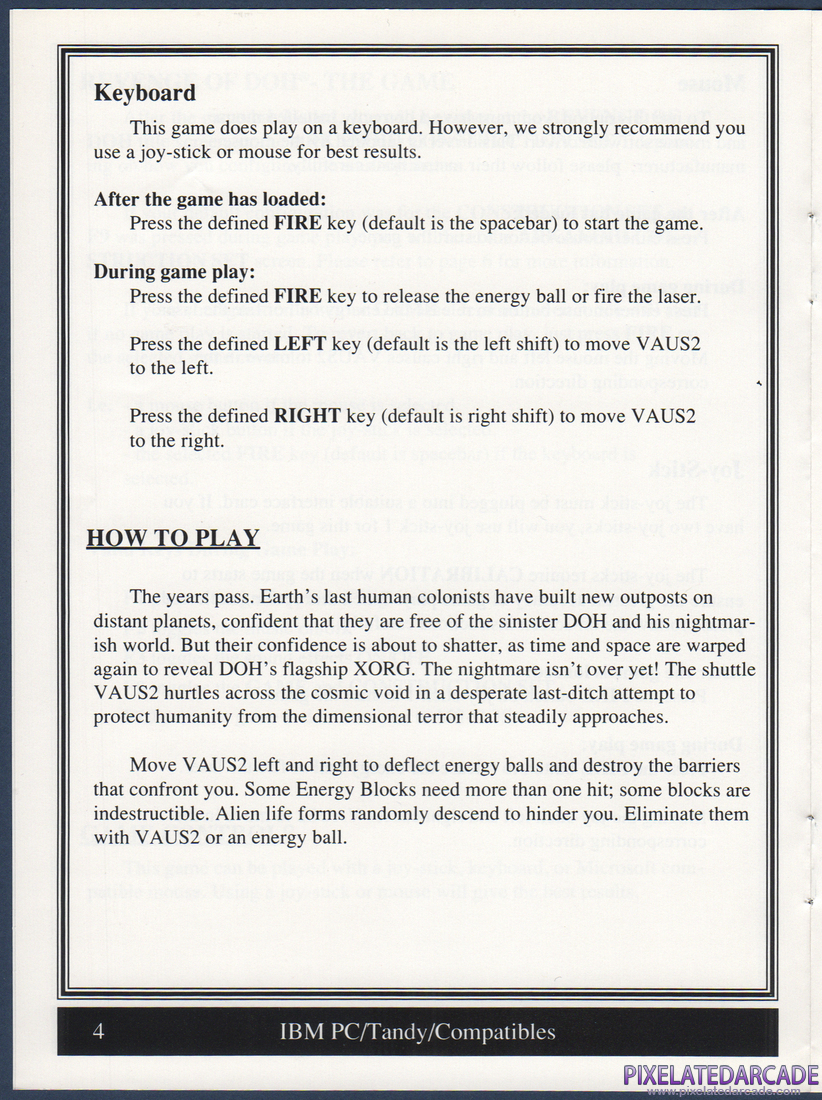 Arkanoid 2: Revenge of DOH: Gameplay Instructions & Construction Set - Page 4