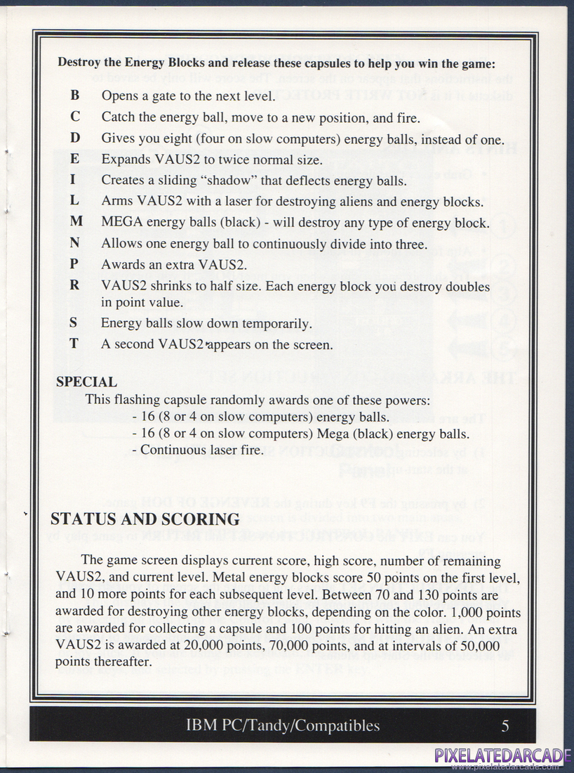 Arkanoid 2: Revenge of DOH: Gameplay Instructions & Construction Set - Page 5