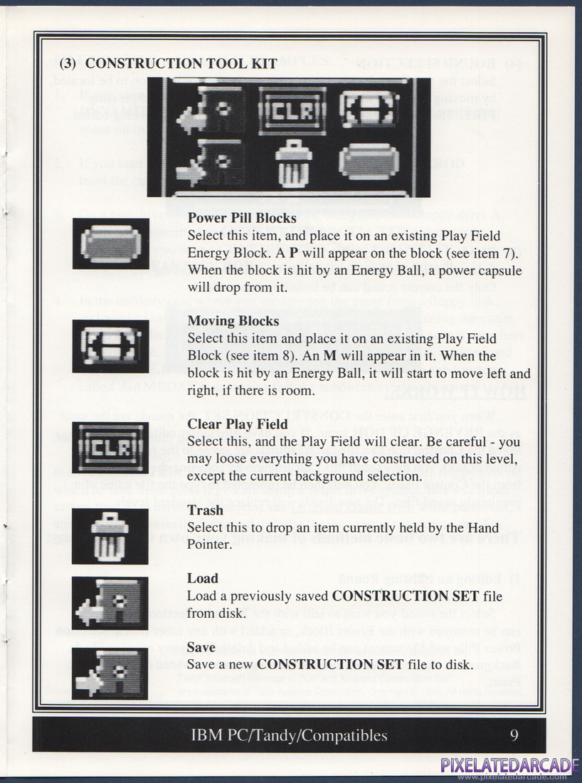 Arkanoid 2: Revenge of DOH: Gameplay Instructions & Construction Set - Page 9