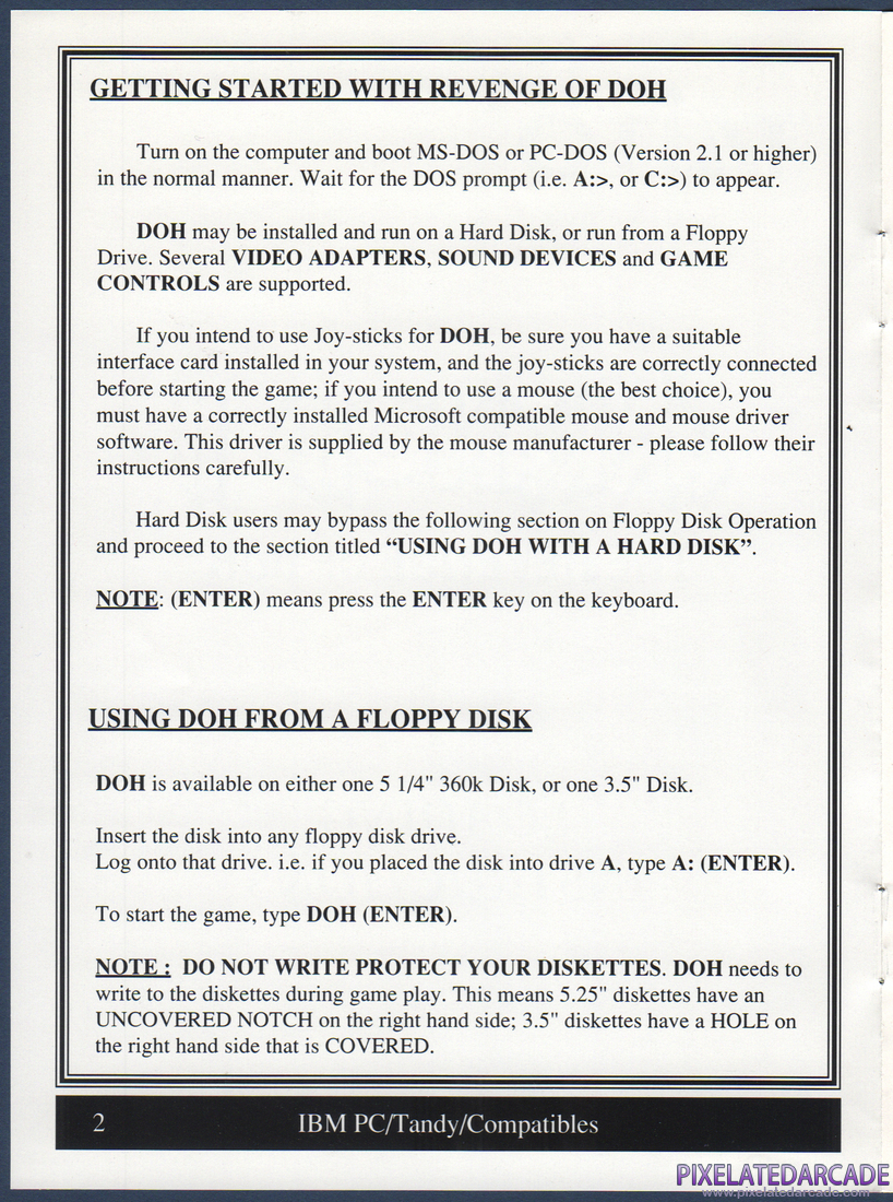 Arkanoid 2: Revenge of DOH: Loading Instructions - Page 2