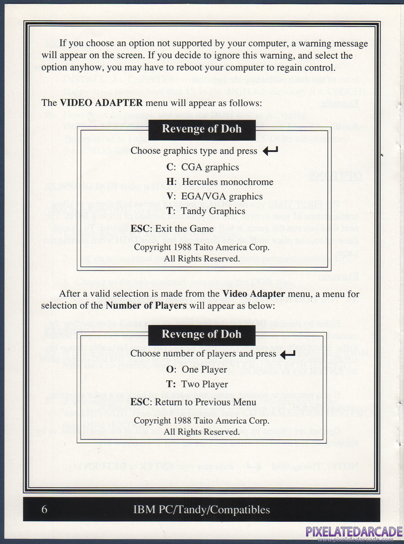 Arkanoid 2: Revenge of DOH: Loading Instructions - Page 6