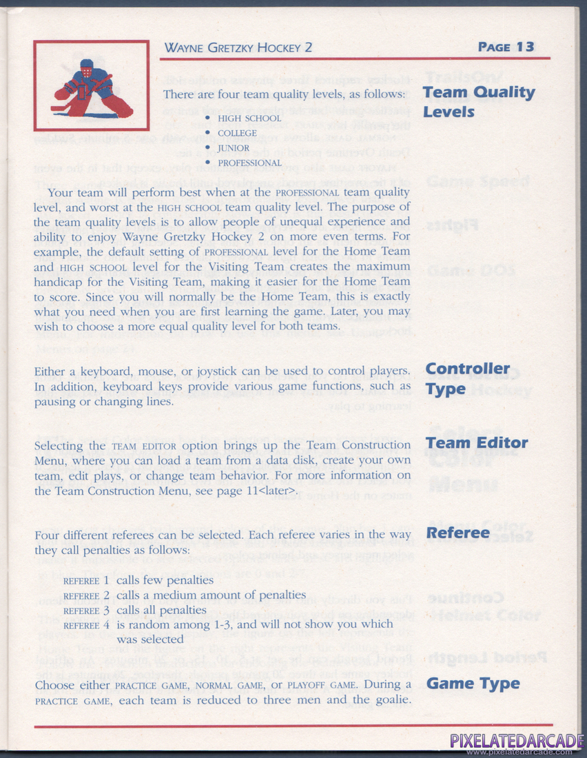 Wayne Gretzky Hockey 2: Instruction Manual - Page 13