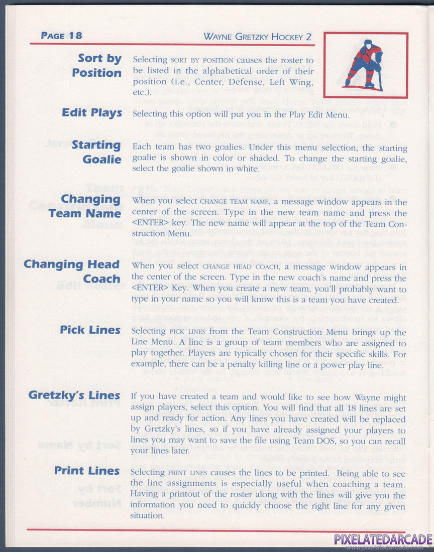 Wayne Gretzky Hockey 2: Instruction Manual - Page 18