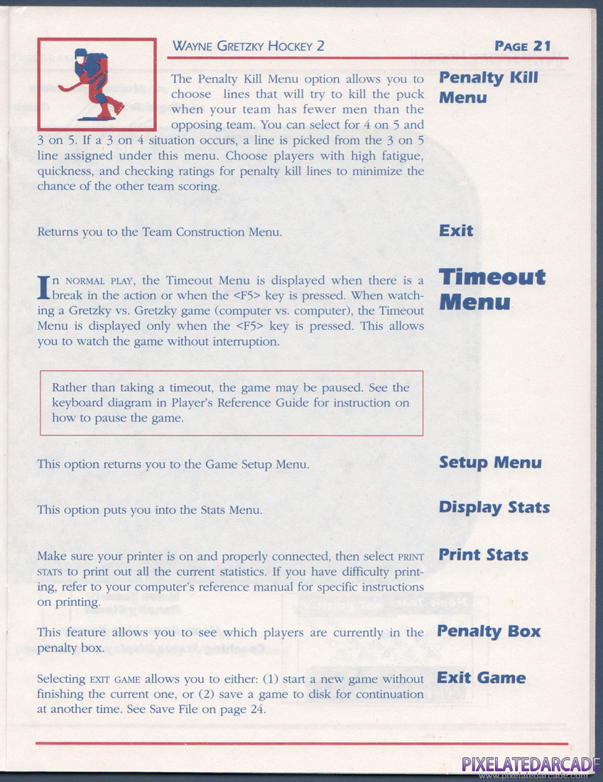 Wayne Gretzky Hockey 2: Instruction Manual - Page 21
