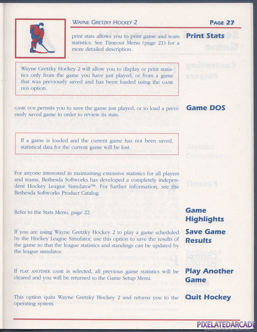 Wayne Gretzky Hockey 2: Instruction Manual - Page 27