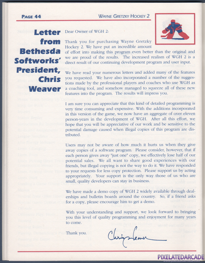Wayne Gretzky Hockey 2: Instruction Manual - Page 44