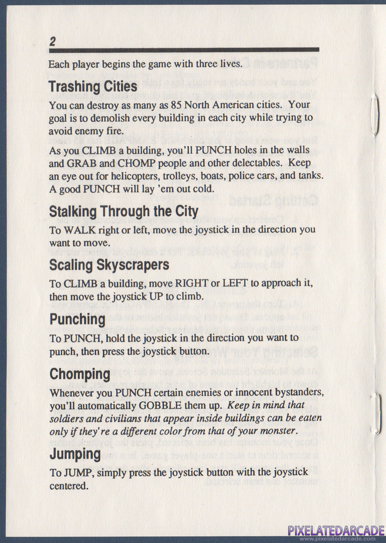 Rampage: Instruction Manual - Page 2