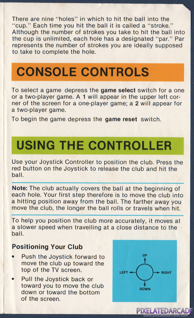 Miniature Golf: Instruction Manual - Page 4