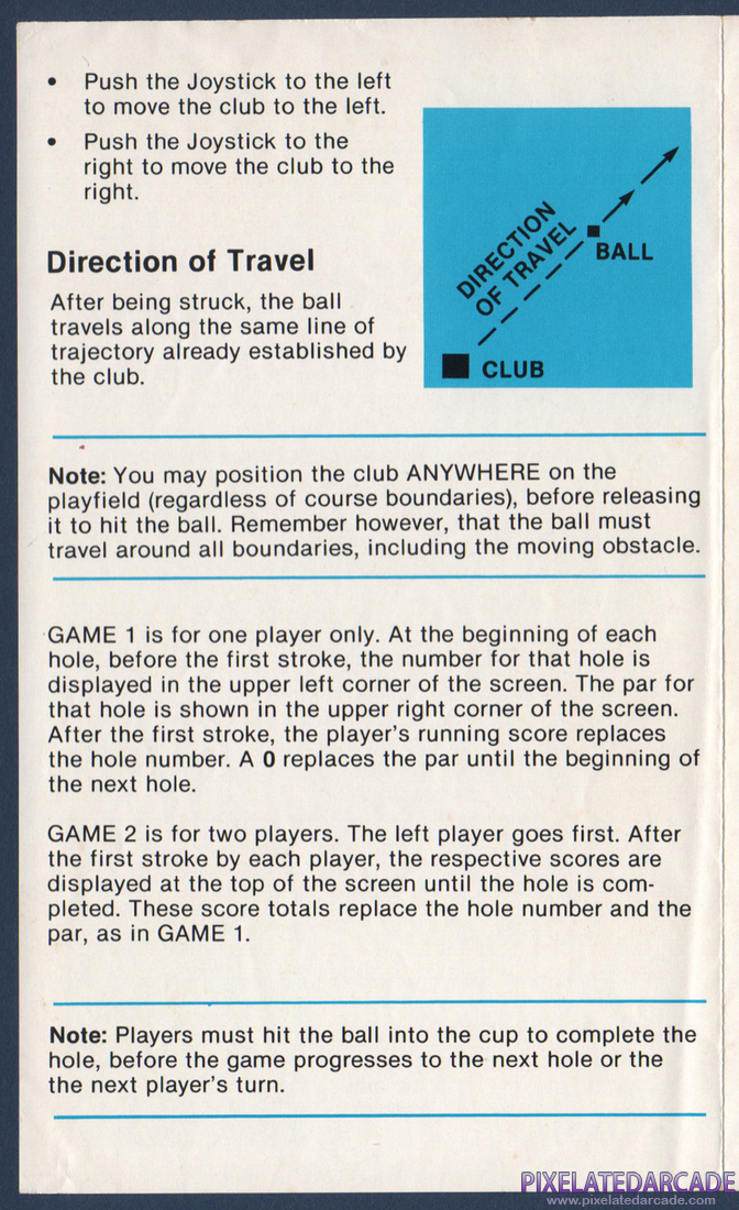 Miniature Golf: Instruction Manual - Page 5