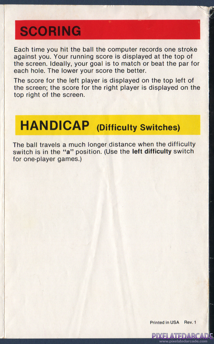 Miniature Golf: Instruction Manual - Page 6