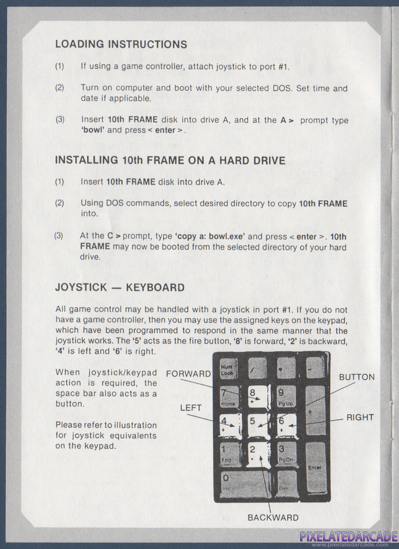 10th Frame: Instruction Manual - Page 2