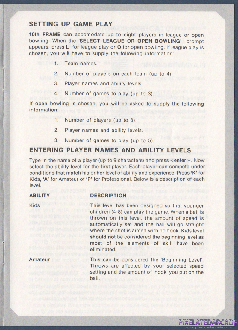 10th Frame: Instruction Manual - Page 3