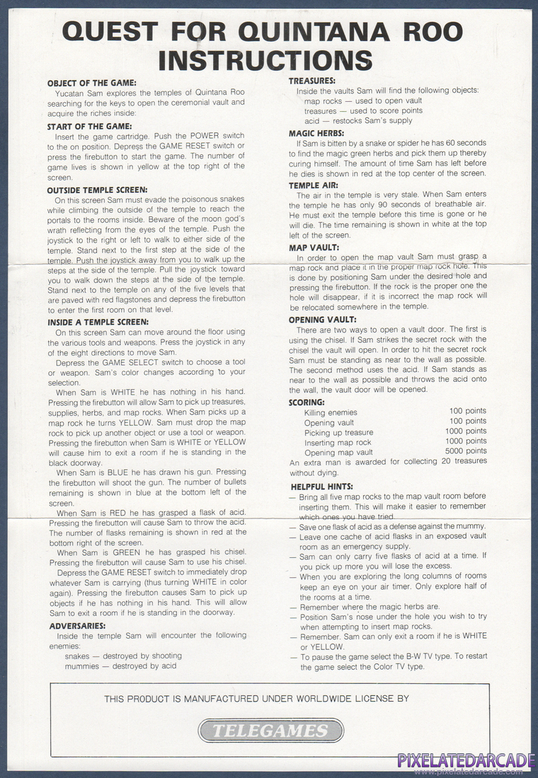 Quest for Quintana Roo: Instruction Manual - Page 1