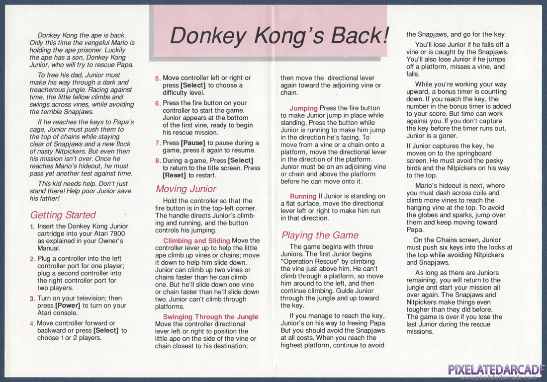 Donkey Kong Junior: Instruction Manual - Page 2