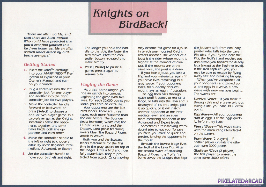 Joust: Instruction Manual - Page 2