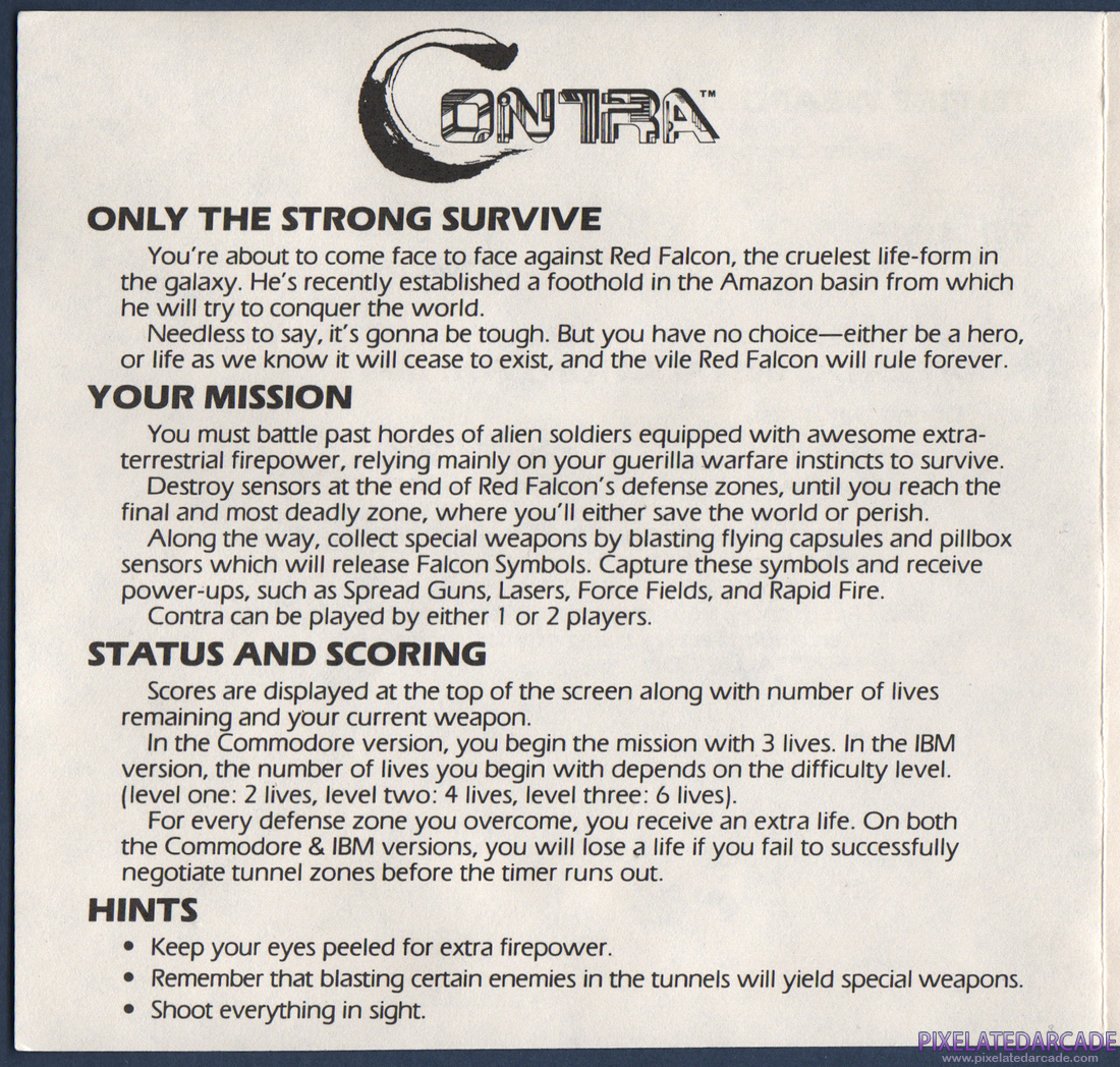 Contra: Instruction Manual - Page 5