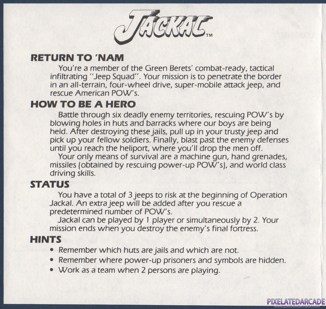 Jackal: Jackal Instruction Manual - Page 2