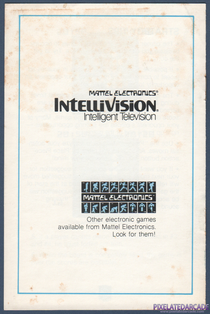Reversi: Instruction Manual - Back Cover