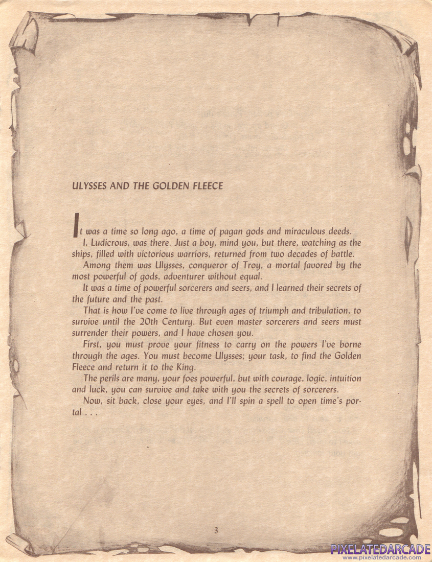 Hi-Res Adventure #4: Ulysses and the Golden Fleece: Instruction Manual - Page 3