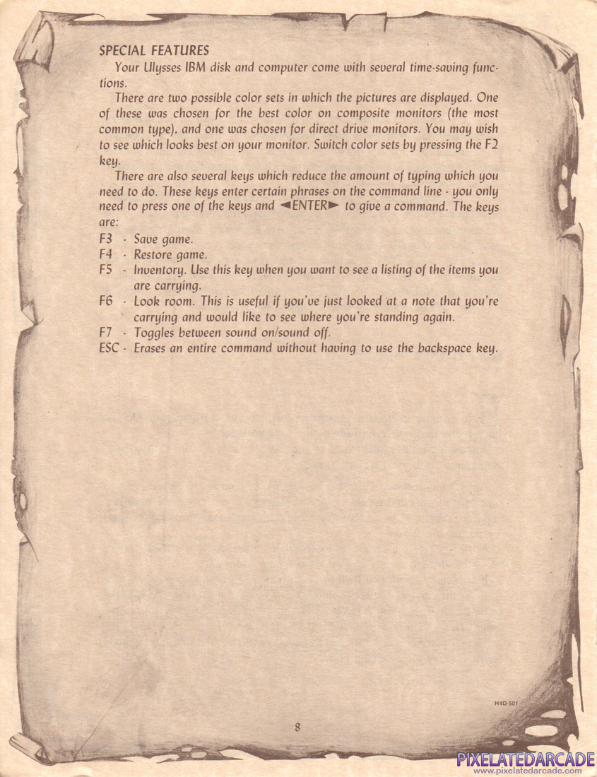 Hi-Res Adventure #4: Ulysses and the Golden Fleece: Instruction Manual - Page 8