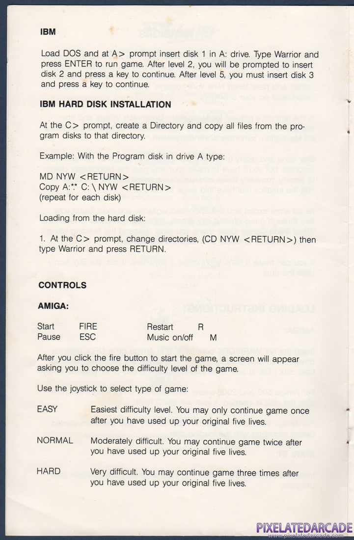NY Warriors: NY Warriors Instruction Manual - Page 4