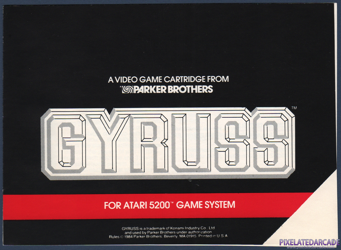 Gyruss: Instruction Manual - Page 1