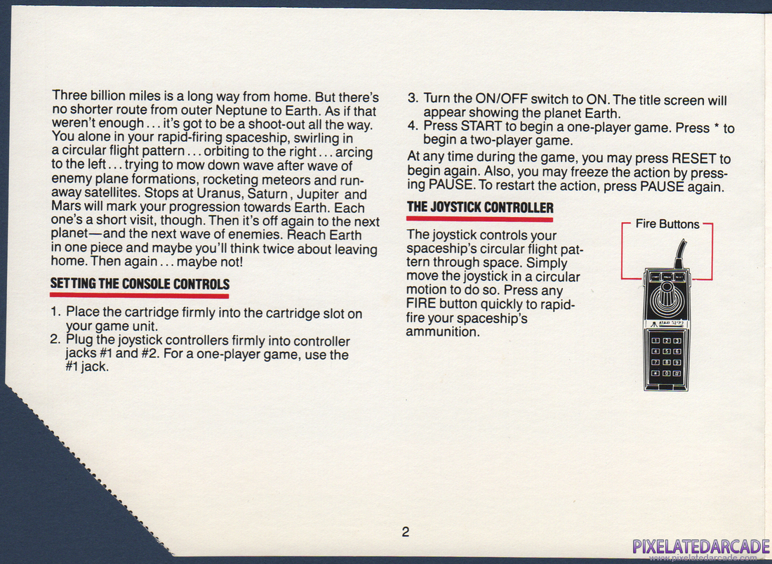 Gyruss: Instruction Manual - Page 2